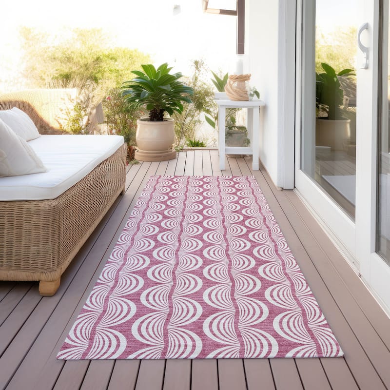 Machine Washable Indoor/ Outdoor Contemporary Chantille Rug