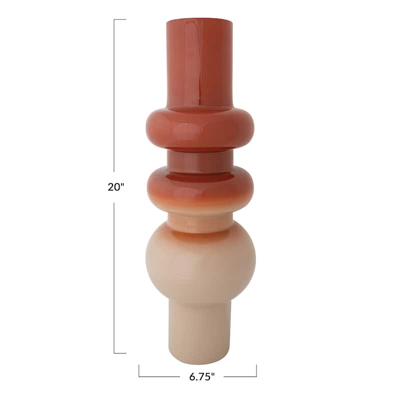 Enameled Metal Vase