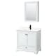 Option White / Giotto Quartz Top / Matte Black Hardware