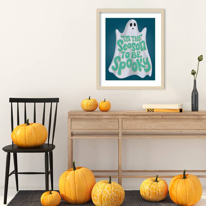 Hometown Halloween VII by Softshell Studio Wood Framed Wall Art Print