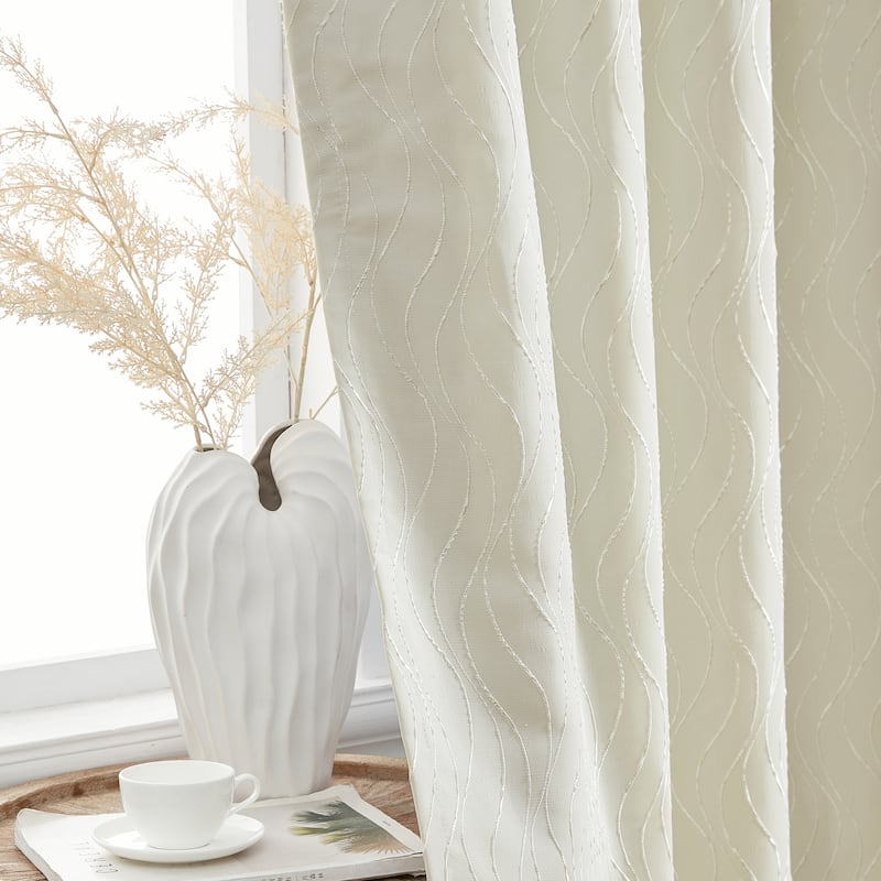 HLC.me Camden 100% Blackout Thermal Energy Efficient Window Curtain Grommet Panels Living Room Bedroom, Set of 2