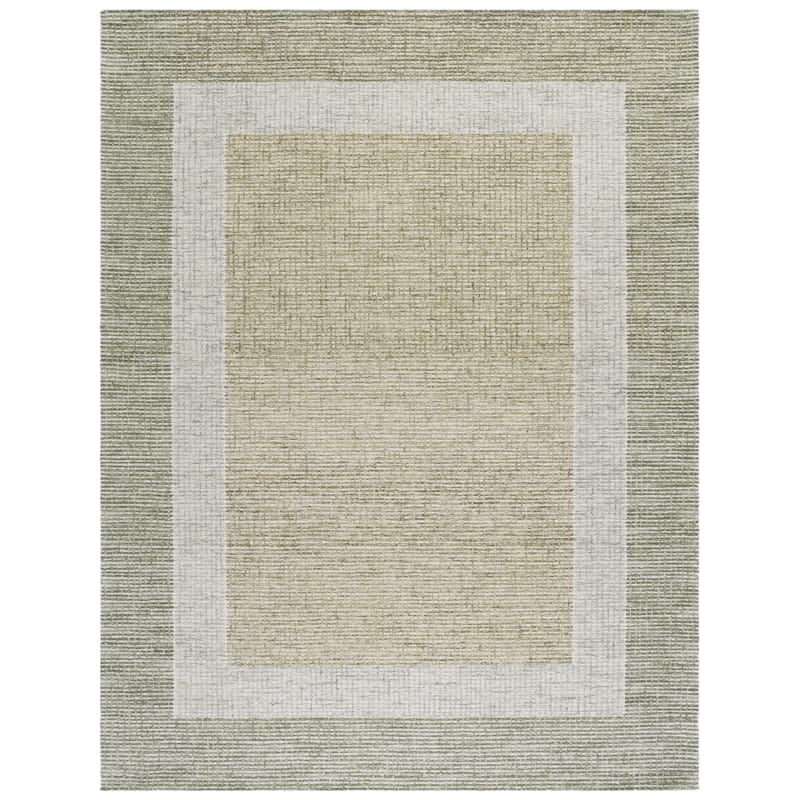 SAFAVIEH Handmade Pine Marsibil Modern Wool Rug - 8' x 10' - Green/Ivory