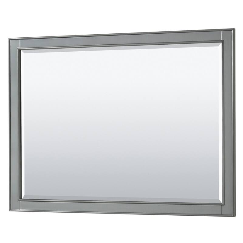 Deborah 48-inch Dark Gray Single Vanity, Oval Sink, 46-inch Mirror