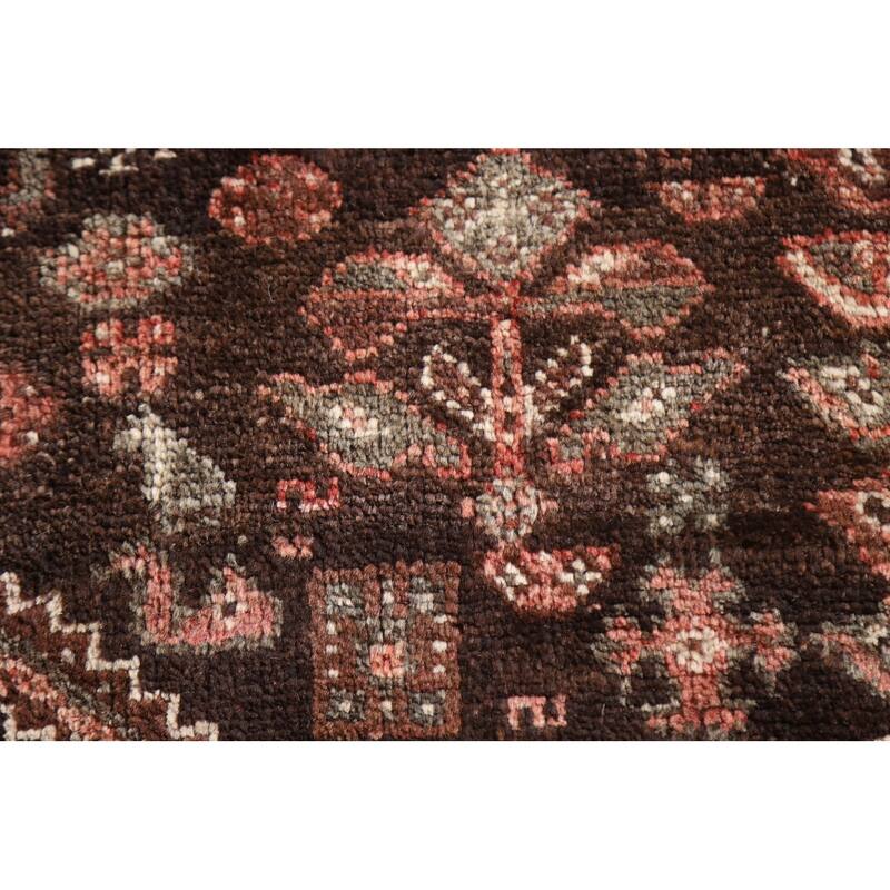 Vegetable Dye Qashqai Persian Antique Rug Hand-knotted Wool Carpet - 5'4"x 8'4"