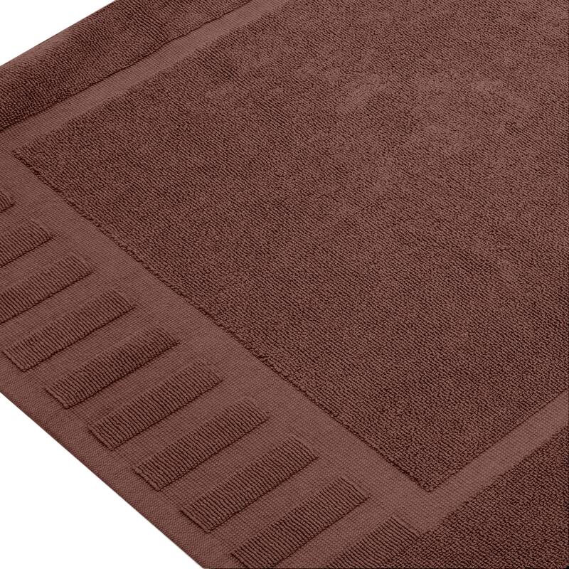 White Classic Luxury Cotton Bath Mat 22x34 Set of 2