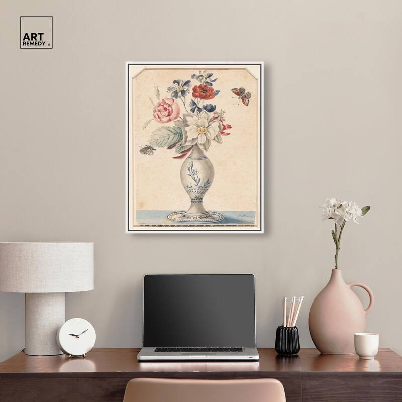 Vase with Flowers II 1850 Canvas by Art Remedy