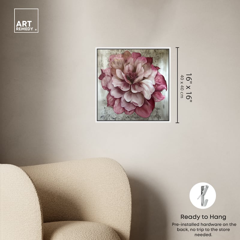 Art Remedy Darla Framed Floral Fine 1 Piece Canvas Wall Art