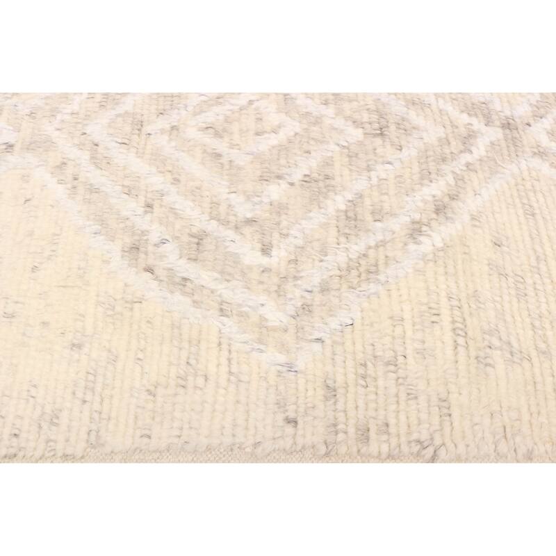 ECARPETGALLERY Hand-knotted Tangier Cream Wool Rug - 8'1 x 9'10