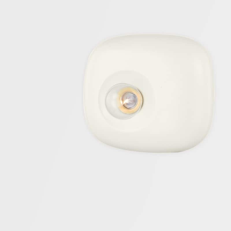 Colleen 1 Light Bath Sconce - Aged Brass/Satin Ivory