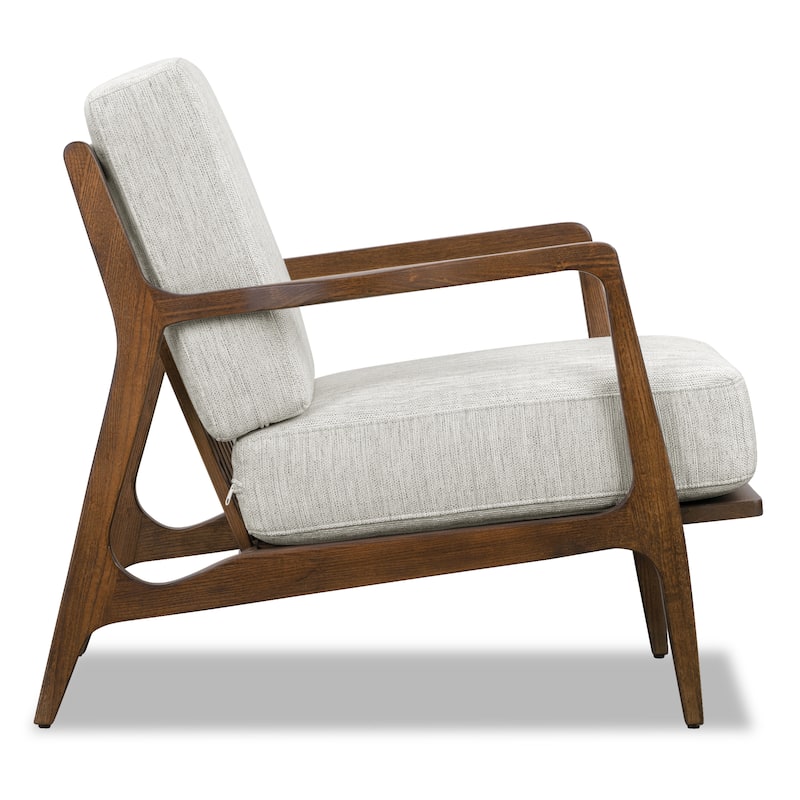 Poly & Bark Verity 25" Fabric Lounge Chair - Solid Wood Frame