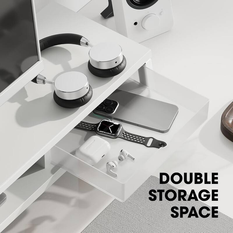 Fenge Dual Monitor Stand Riser for Desk, 42.5in Large Monitor Stand for 2 Monitor - 42.5x9.2x5.4 inches