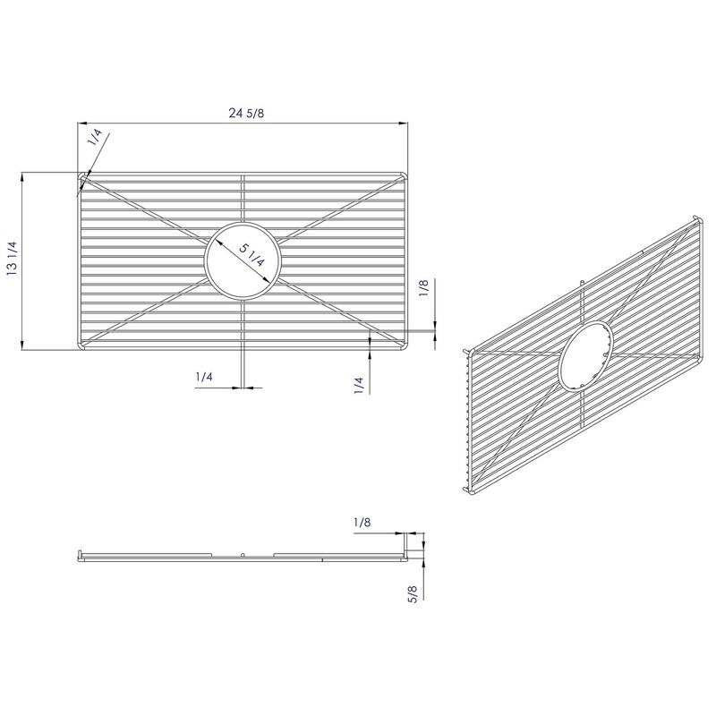 Stainless steel kitchen sink grid for AB3018SB, AB3018ARCH, AB3018UM