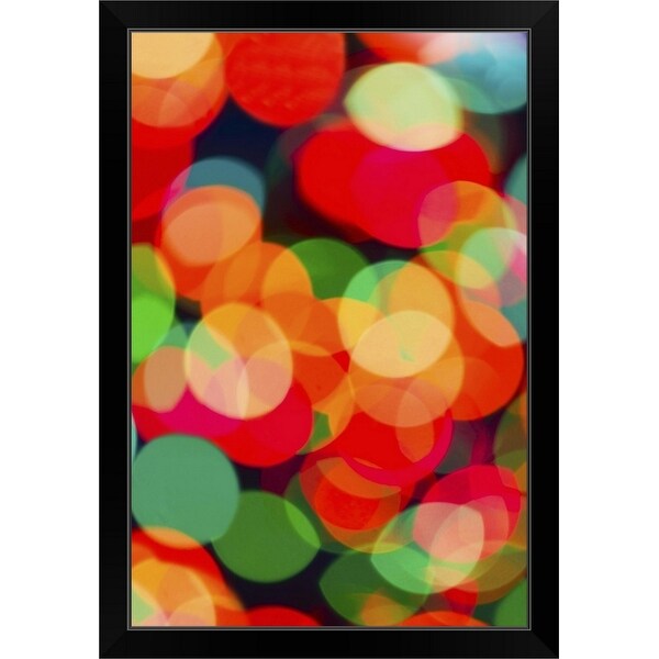 "Defocused lights IV" Black Framed Print