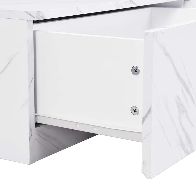 Floor Storage TV Stand, 78.70" Wood Media Console with 4 Drawers, Free Combination Entertainment Center for TVs up to 88"