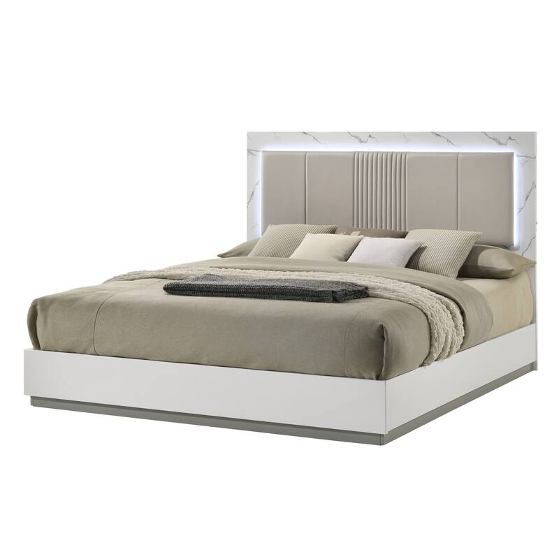 Mist King / Queen 4PC / 5PC Bedroom Set White