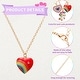 preview thumbnail 2 of 3, 14 Pcs Valentine's Day Cute Necklaces for Teen Girls, Featuring Love Heart Shapes, Unicorns, and Rainbows, with 10 Unique Design