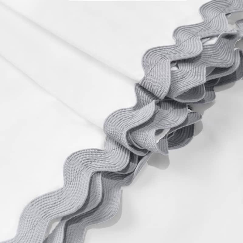 Scalloped Fabric Shower Curtain