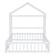 preview thumbnail 10 of 94, Roomfitters Twin Size Floor Bed with Fence Railings and Detachable House-Shaped Headboard, Montessori Playhouse Bed