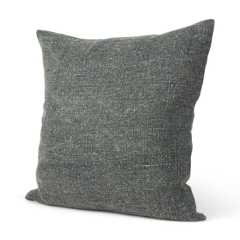 Jack Brown Linen Square Decorative Pillow Cover - Square - Green