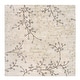 preview thumbnail 1 of 11, Sakura Handmade Transitional Floral Wool Area Rug 4' Square - Beige - Square/Runner