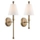 preview thumbnail 1 of 3, Riverdale 1 Light Aged Brass Wall Mount - 6'' W x 14.5'' H x 7'' D 6'' W x 14.5'' H x 7'' D
