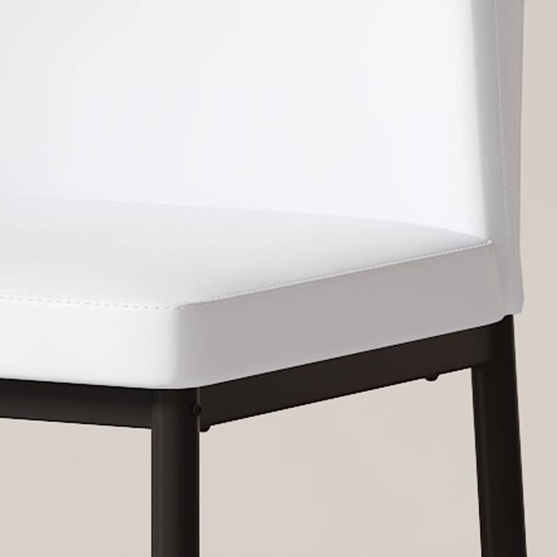 Reception Chair Side Chair White Black Coffee Chair Kitchen Chair Lounge Chair Leisure Chair Set of 4