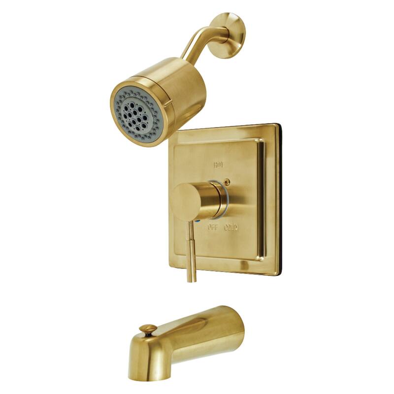 Kingston Brass Concord Single-Handle Tub and Shower Faucet - Brushed Brass