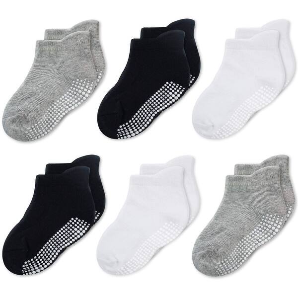 slide 2 of 6, CozyWay Toddler Grip Socks, Soft, Breathable Comfortable Infant Socks