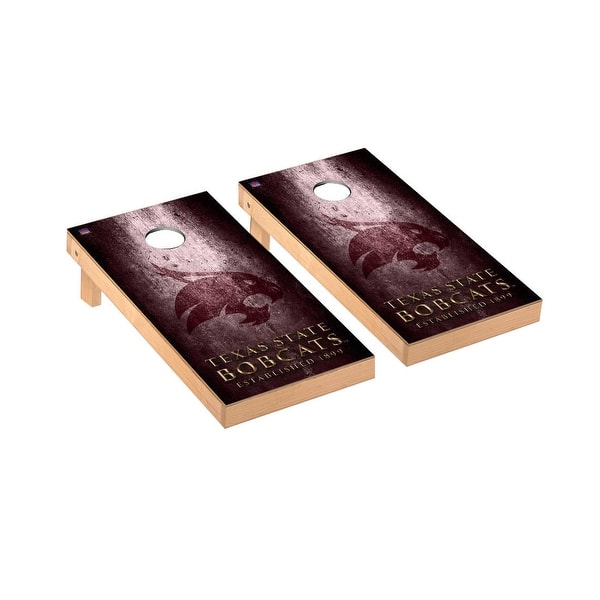slide 2 of 5, Texas State Bobcats Museum Cornhole Board Set