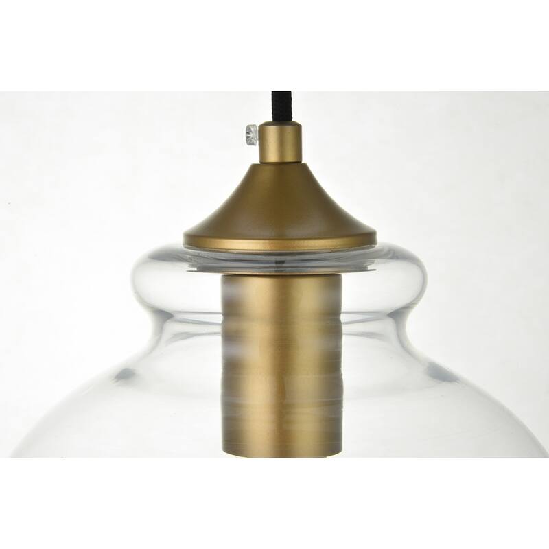 1-light 8-inch Pendant Light w/ Clear Glass Shade