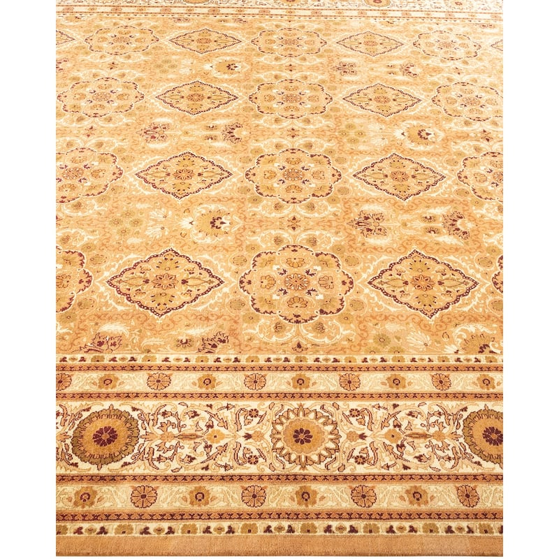 Overton Handknotted Wool Traditional Oriental Brown Area Rug - 8' x 10'