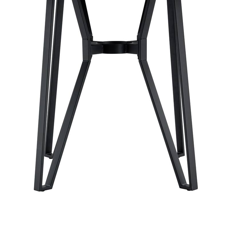 Roomfitters Round Bar Table with Metal Base, Modern Pub Table for Dining Spaces and Breakfast Nooks