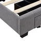 preview thumbnail 11 of 26, Nestfair Queen Size Linen Upholstered Platform Bed with 3 Drawers