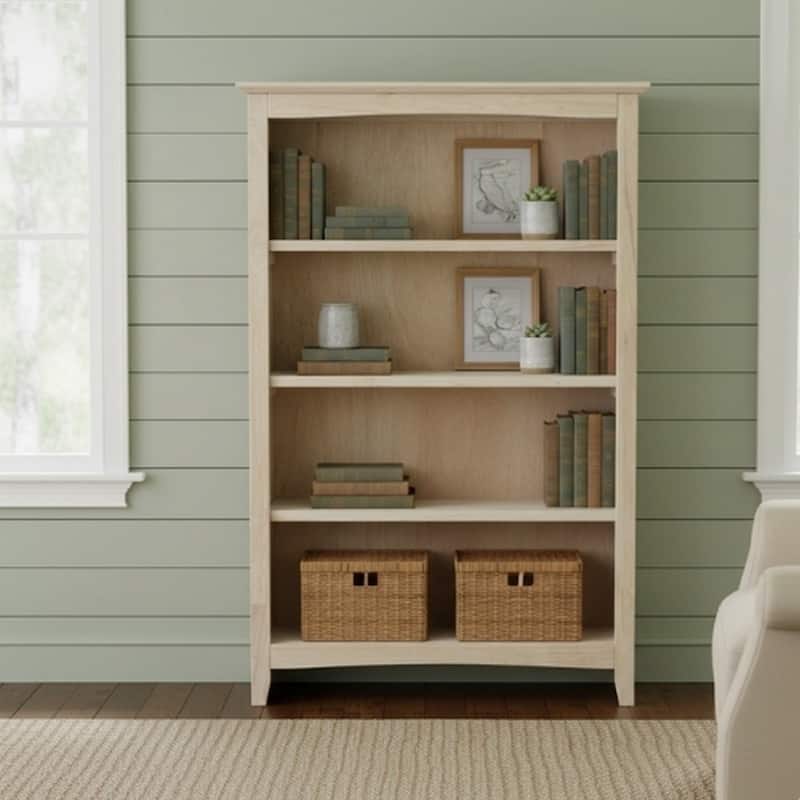 International Concepts Solid Wood Shaker Bookcase
