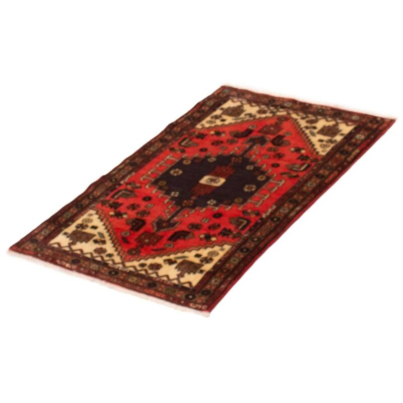 ECARPETGALLERY Hand-knotted Andelz Red Wool Rug - 3'2 x 4'9