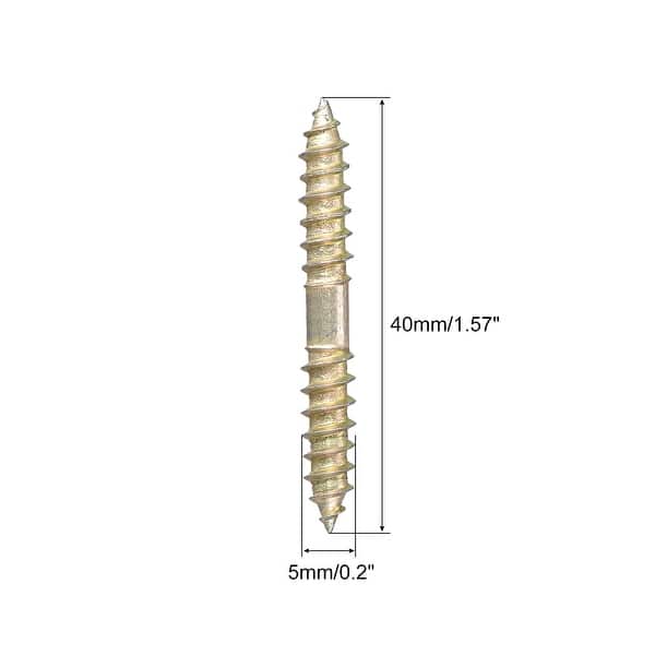 Hanger Bolts, 24pcs Double Ended Self-Tapping Thread Dowel Screws - Bed ...
