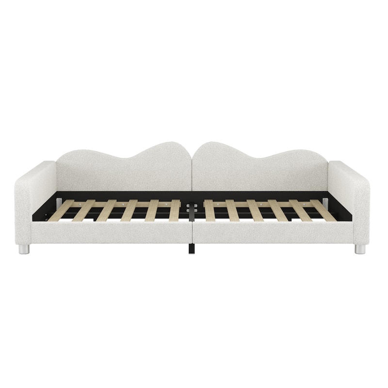 Upholstered Daybed, Sherpa Fabric Sofabed