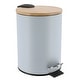 preview thumbnail 64 of 79, Stylish Trash Can with Bamboo Lid and Pedal, 2.5L Capacity - 9.2" H x 8" L x 8" W