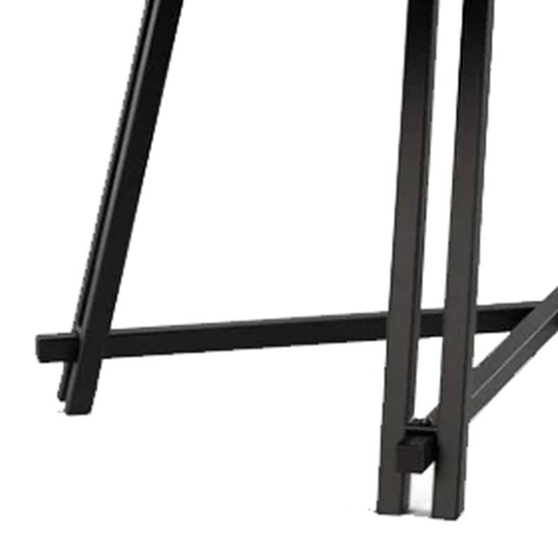 Toty Rectangular Dining Table, Pedestal Base, Black Rubberwood 84 Inch Top