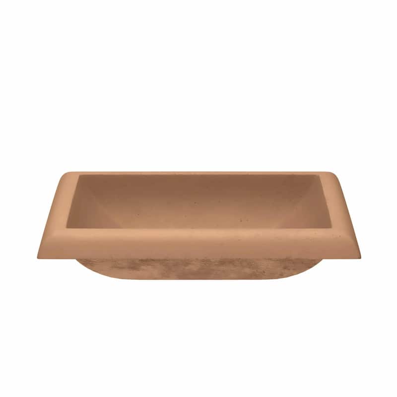 Montecito NativeStone and Concrete Drop-in Bathroom Sink - 21.5" x 15.5" x 5.25"