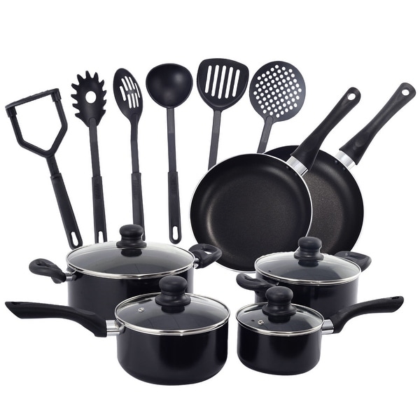 Costway 16 Piece Non Stick Cooking Kitchen Cookware Set Pots And Pans Kitchen Set