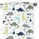 preview thumbnail 3 of 3, Sweet Jojo Designs Mod Dinosaur Collection Blue/Green Microfiber 84-inch Curtain Panel Pair