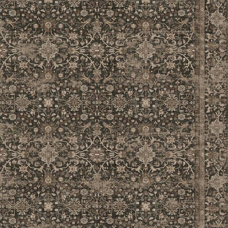 HomeRoots Floral Medallion Traditional Rectangle Area Rug