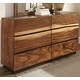 preview thumbnail 9 of 7, Natural Live Edge Design Two-Tone Exotic Mahogany Wood Bedroom Collection Dresser Only
