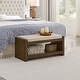 preview thumbnail 21 of 23, 40"Accent Bench with Lower Shelf Shoe Rack, Padded Seating Bench, Modern Compact Bed End Bench with Storage, Removable Cushion