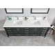 preview thumbnail 126 of 127, Willow Collection 84 in W x 22 in D x 36 in H Aberdeen Double Bowl Sink Bathroom Vanity with Countertop