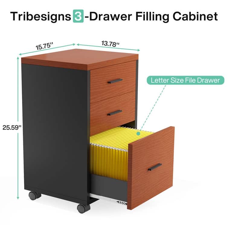 83" L-Shaped Executive Desk, Large L Office Desk with 3-Drawer Mobile File Cabinet, Business Furniture Desk Workstation