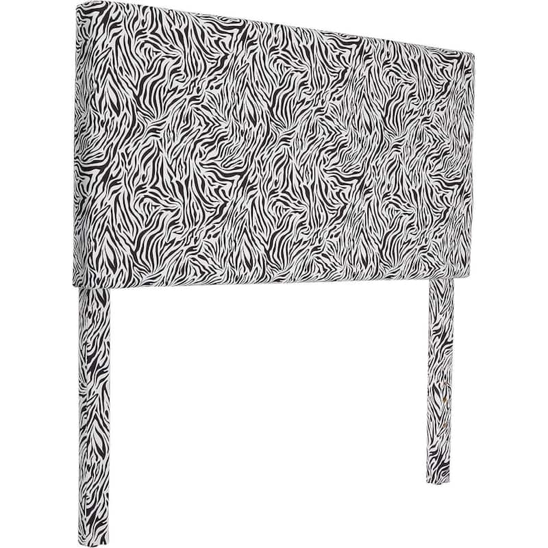 American Original Twin Upholstered Headboard for Bedroom - Zebra