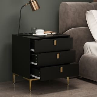 Timechee 3-Drawer Nightstand End Table Bedside Table