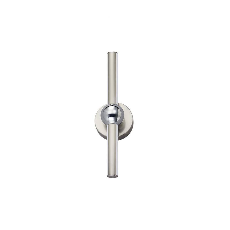 Justice Design Group Arzy 20" LED Linear Wall/Bath Sconce - Brushed Nickel w/ Chrome Accents Finish